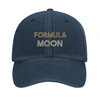 Cap featuring an embroidered Formula 1 Moon design in a vintage style