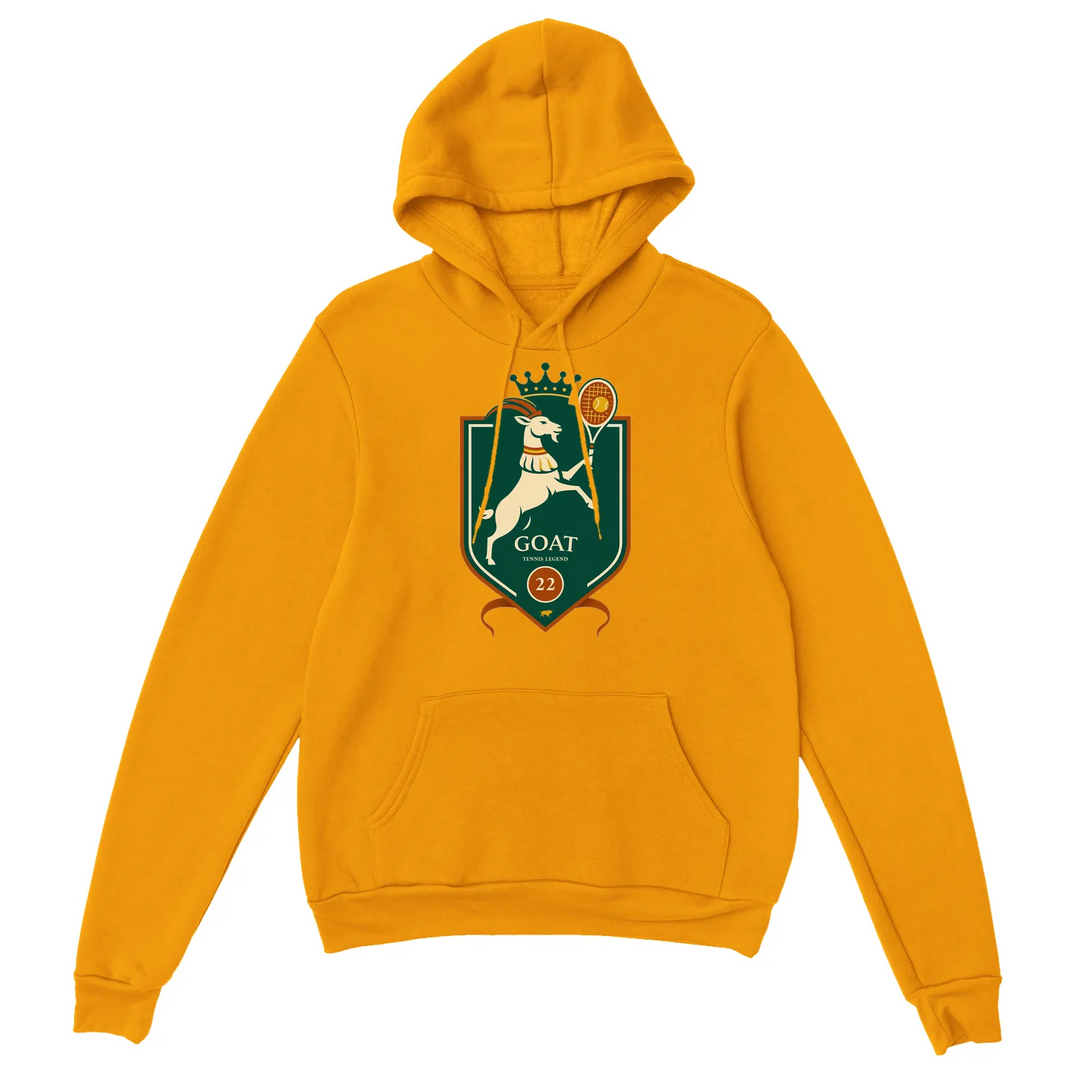 Hoodie featuring a graphic print of Tennis GOAT Rafa
