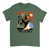 T-shirt featuring a tennis player in action against a Miami skyline