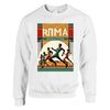 Unisex sweater with a graphic print of the Rome Marathon logo on the chest