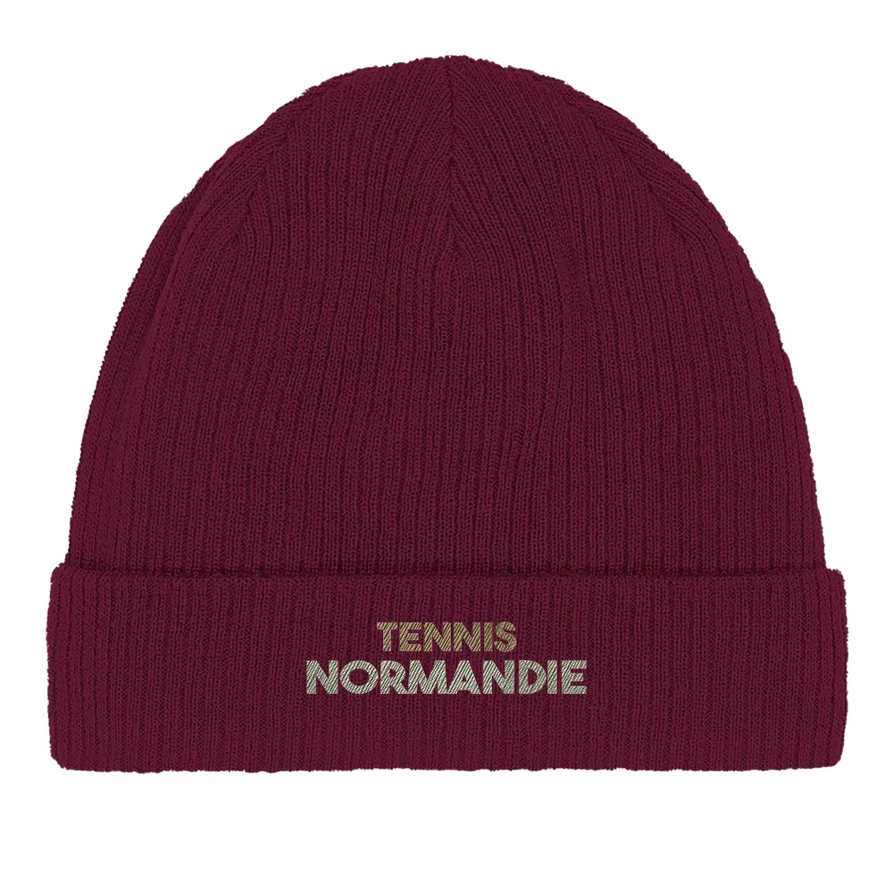 Embroidered beanie featuring Tennis Normandie 2 logo design