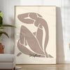 Blue, orange and green Matisse Blue Nude II cutout-style poster