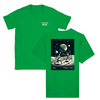 T-shirt featuring a graphic of a tennis ball and moon
