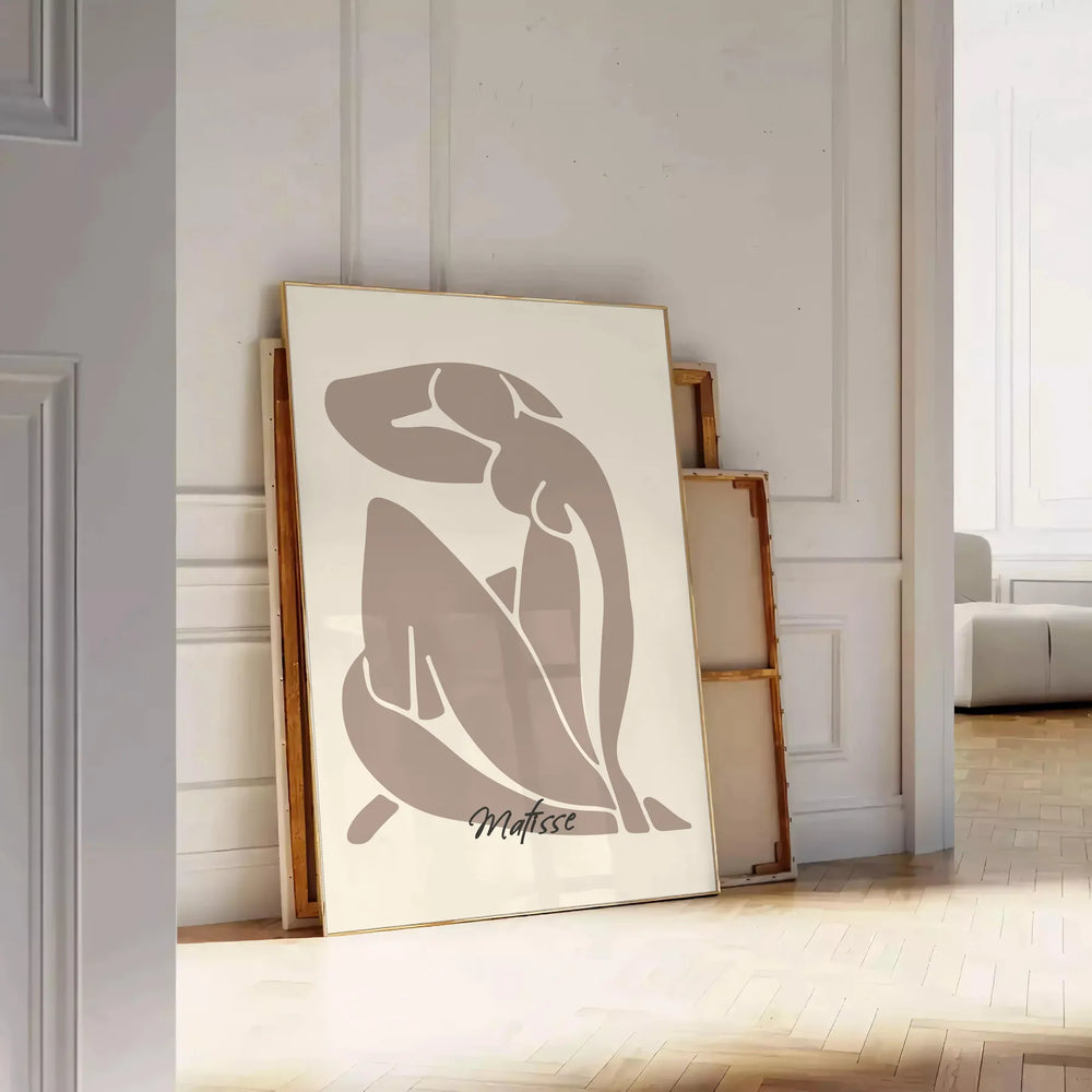 Blue, orange and green Matisse Blue Nude II cutout-style poster