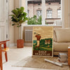 Poster showing vintage Deauville golf scene in brown and green tones