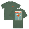 T-shirt featuring a graphic of a Pornstar Martini cocktail