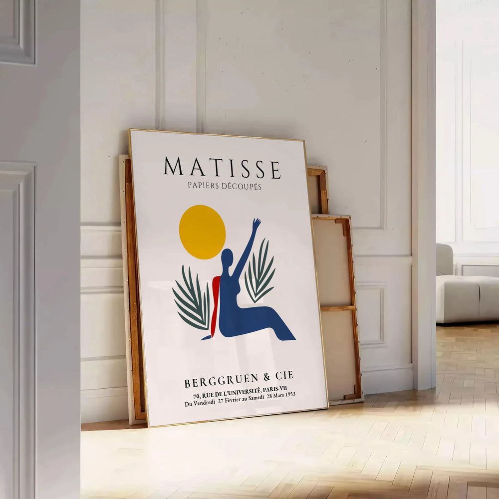 Minimalist cut-out woman in orange and white by Matisse