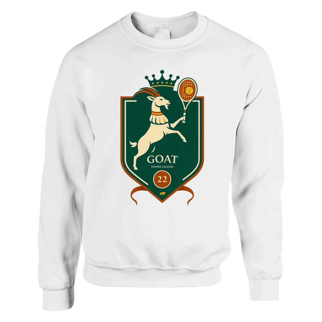 Unisex sweater featuring a graphic of Rafael Nadal playing tennis