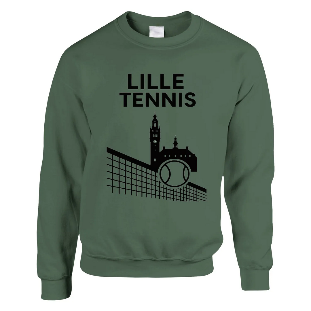 Unisex sweater featuring a graphic print of Lille Tennis
