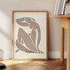 Blue, orange and green Matisse Blue Nude II cutout-style poster