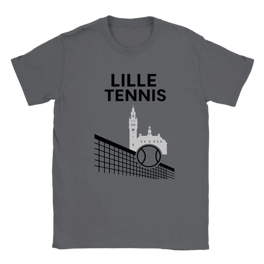 T-shirt featuring a graphic of a tennis player in action
