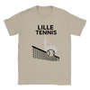 T-shirt featuring a graphic of a tennis player in action