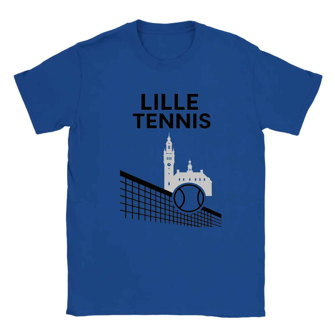 T-shirt featuring a graphic of a tennis player in action