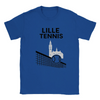 T-shirt featuring a graphic of a tennis player in action