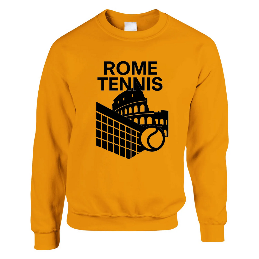 Sweater featuring a graphic of tennis players in Rome