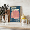 Yayoi Kusama pumpkin poster in brown and gray, Japanese pop art