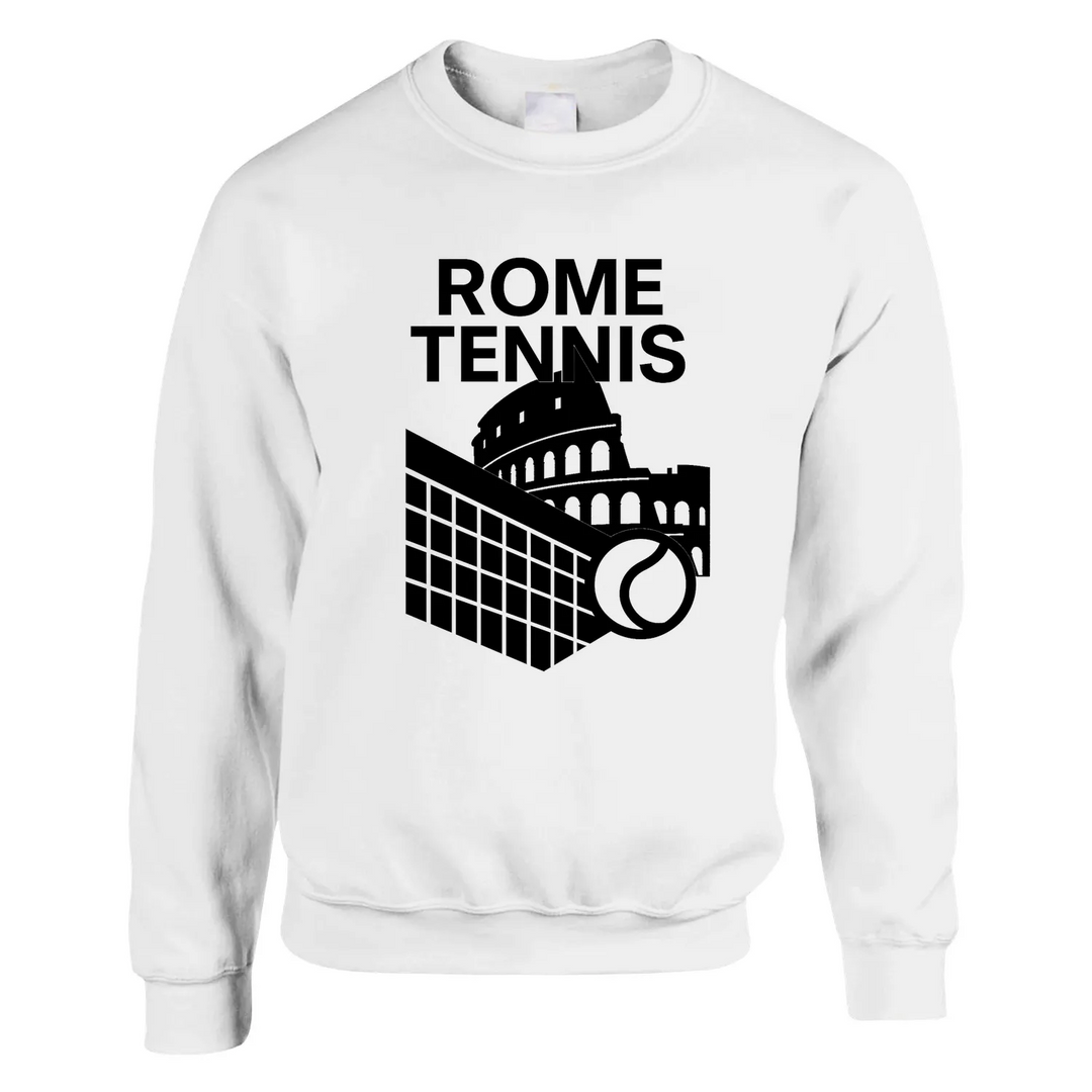 Sweater featuring a graphic of tennis players in Rome