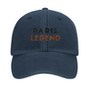 Cap featuring a vintage embroidered design of Tennis Paris Legend