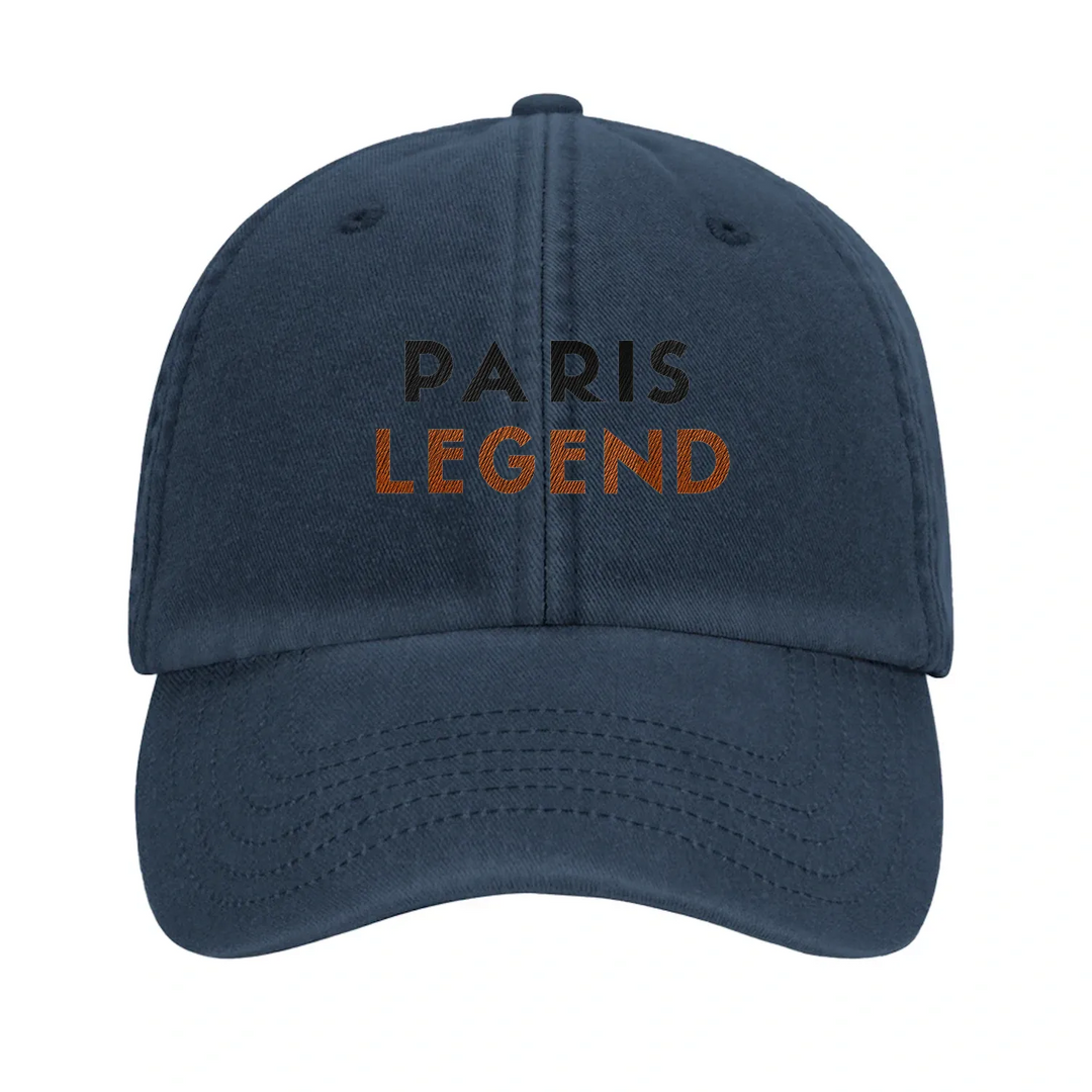 Cap featuring a vintage embroidered design of Tennis Paris Legend