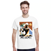 T-shirt featuring a tennis player in action against a Miami skyline