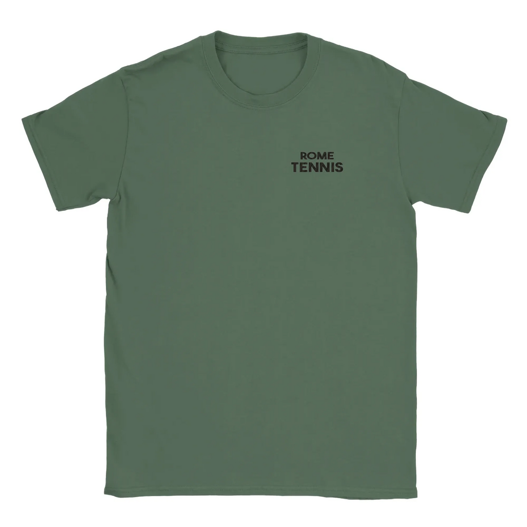 T-shirt featuring an embroidered Rome Tennis logo on the chest
