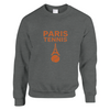 Crewneck sweater featuring a graphic of tennis in Paris
