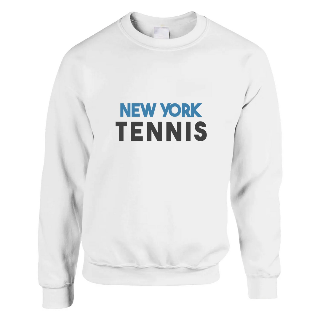 Unisex sweater with a graphic of a tennis player in New York