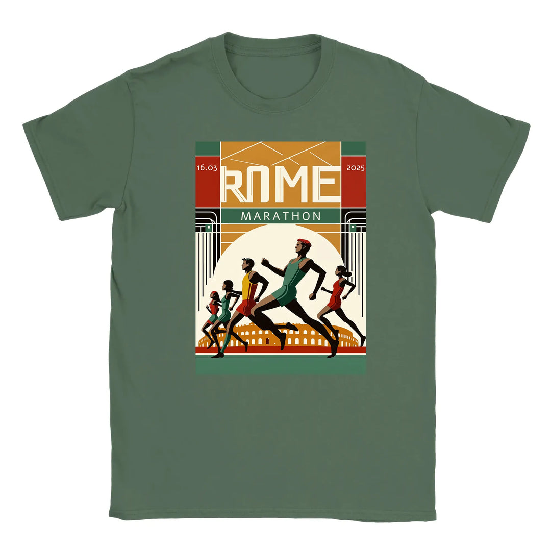 T-shirt con il logo e il design grafico del Rome Marathon 3