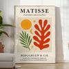 Poster con opera di Matisse in stile ritagli, forme verdi e arancioni