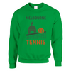 Unisex sweater featuring a retro tennis court graphic inspired by Melbourne