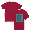 T-shirt featuring a graphic of a tennis player serving at the US Open