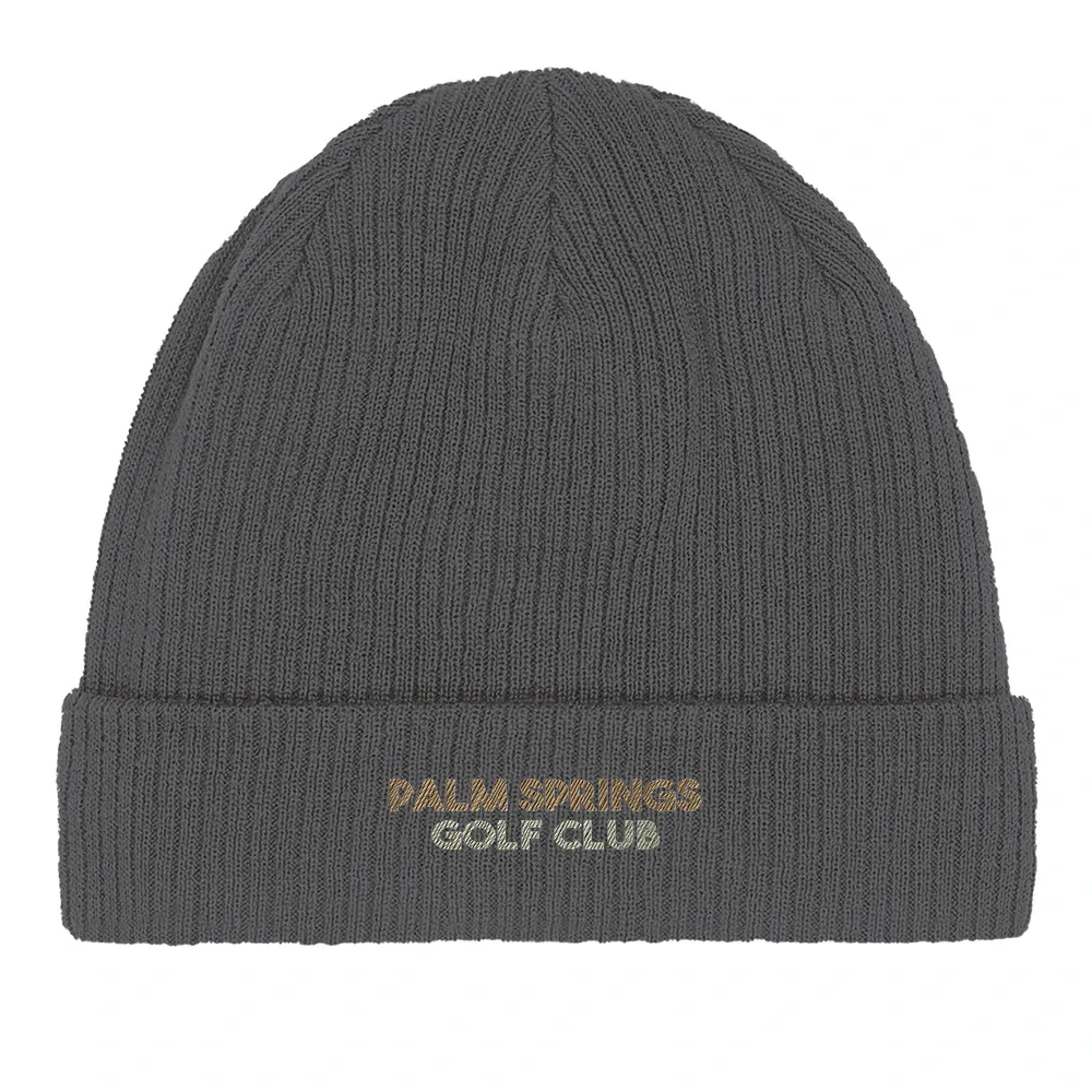 Embroidered beanie featuring the Palm Spring Golf Club logo