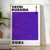Pink and black pumpkin design by Yayoi Kusama in pop-art style