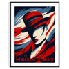 Vintage Moulin Rouge Paris poster, red and black cabaret artwork print