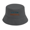 Embroidered baseball graphic featuring 'New York' on a cap