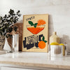 Illustration of an Aperol 2 cocktail in retro orange and brown tones