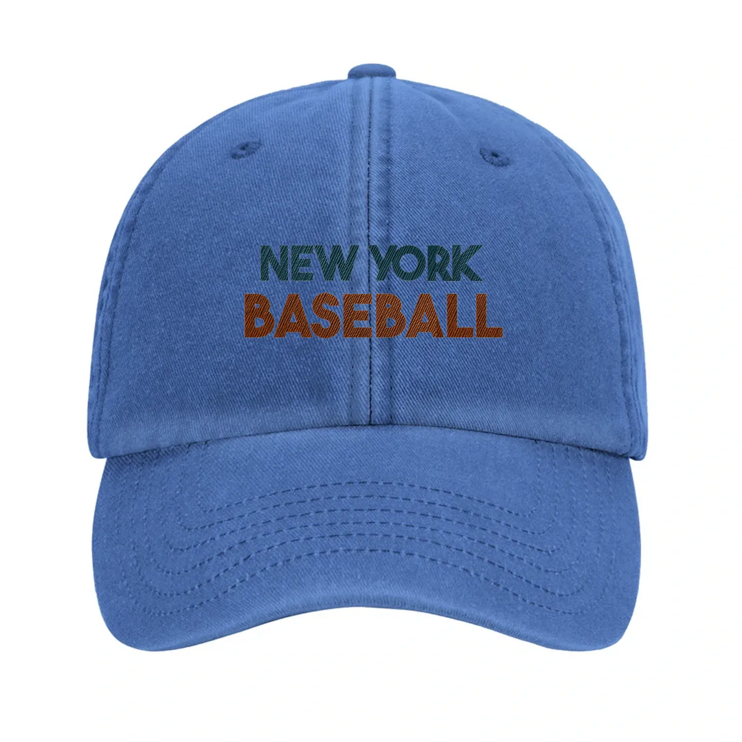 Gorra bordada con un logo de béisbol vintage de Nueva York