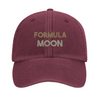 Cap featuring an embroidered Formula 1 Moon design in a vintage style