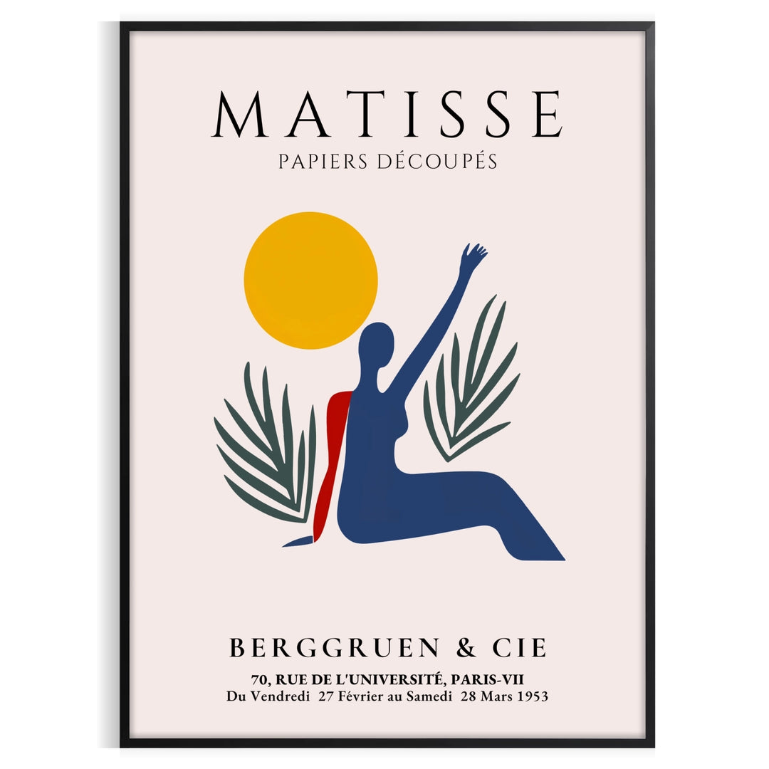 Minimalist cut-out woman in orange and white by Matisse