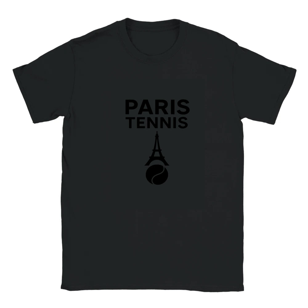 T-shirt featuring a graphic of a tennis player in Paris