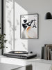 Poster showing stylized Paris pistol-shooting athlete, Olympic sport artwork