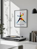 Retro design featuring table tennis elements with a Parisian backdrop